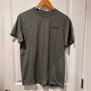 Hurley Casual Premium Fit Classic Cotton Plain Green Olive T Shirt